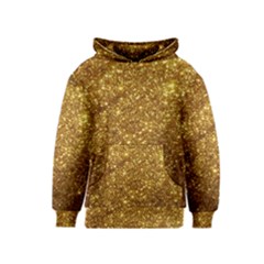 Gold Glitters Metallic Finish Party Texture Background Faux Shine Pattern Kids  Pullover Hoodie by genx
