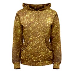 Gold Glitters Metallic Finish Party Texture Background Faux Shine Pattern Women s Pullover Hoodie by genx