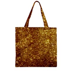 Gold Glitters Metallic Finish Party Texture Background Faux Shine Pattern Zipper Grocery Tote Bag by genx