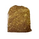 Gold Glitters metallic finish party texture background faux shine pattern Drawstring Pouch (XL) View2