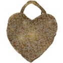 Retro Gold Glitters Golden Disco Ball optical illusion Giant Heart Shaped Tote View2
