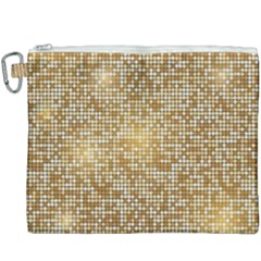 Retro Gold Glitters Golden Disco Ball Optical Illusion Canvas Cosmetic Bag (xxxl) by genx