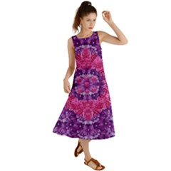 Flowers And Purple Suprise To Love And Enjoy Summer Maxi Dress by pepitasart