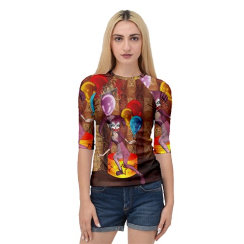 Cute Little Harlequin Quarter Sleeve Raglan Tee by FantasyWorld7