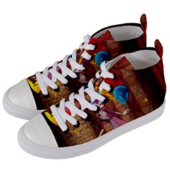 Cute Little Harlequin Women s Mid-top Canvas Sneakers by FantasyWorld7