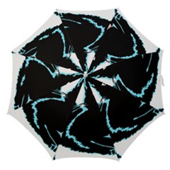 Black Cat & Halloween Skull Straight Umbrellas by gothicandhalloweenstore