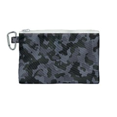 Camouflage Violet Canvas Cosmetic Bag (medium)