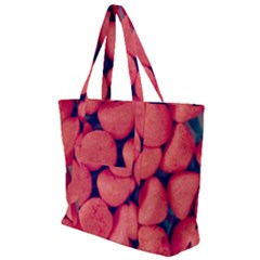 Fraise Bonbons Zip Up Canvas Bag by kcreatif