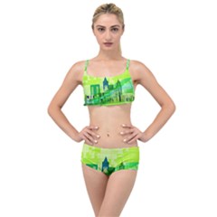 Architecture Skyline Layered Top Bikini Set