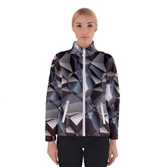 Triangles Polygon Color Silver Uni Winter Jacket by Wegoenart