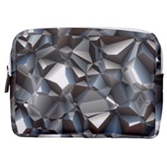 Triangles Polygon Color Silver Uni Make Up Pouch (medium) by Wegoenart