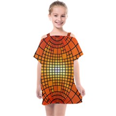 Pattern Background Rings Circle Kids  One Piece Chiffon Dress by Wegoenart
