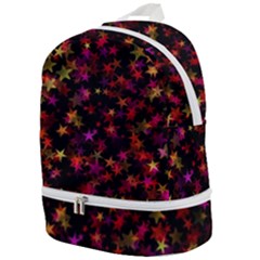 Seamless Star Texture Christmas Zip Bottom Backpack by Wegoenart