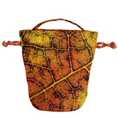 Autumn Leaves Forest Fall Color Drawstring Bucket Bag by Wegoenart
