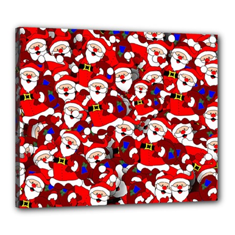 Nicholas Santa Christmas Pattern Canvas 24  X 20  (stretched) by Wegoenart