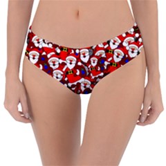 Nicholas Santa Christmas Pattern Reversible Classic Bikini Bottoms