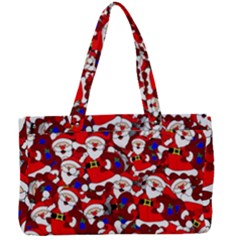 Nicholas Santa Christmas Pattern Canvas Work Bag