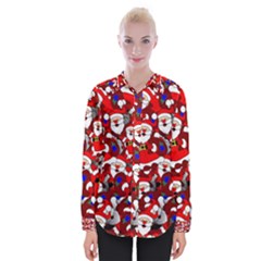 Nicholas Santa Christmas Pattern Womens Long Sleeve Shirt