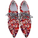 Nicholas Santa Christmas Pattern Women s Pointed Oxford Shoes View1