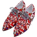 Nicholas Santa Christmas Pattern Women s Pointed Oxford Shoes View2