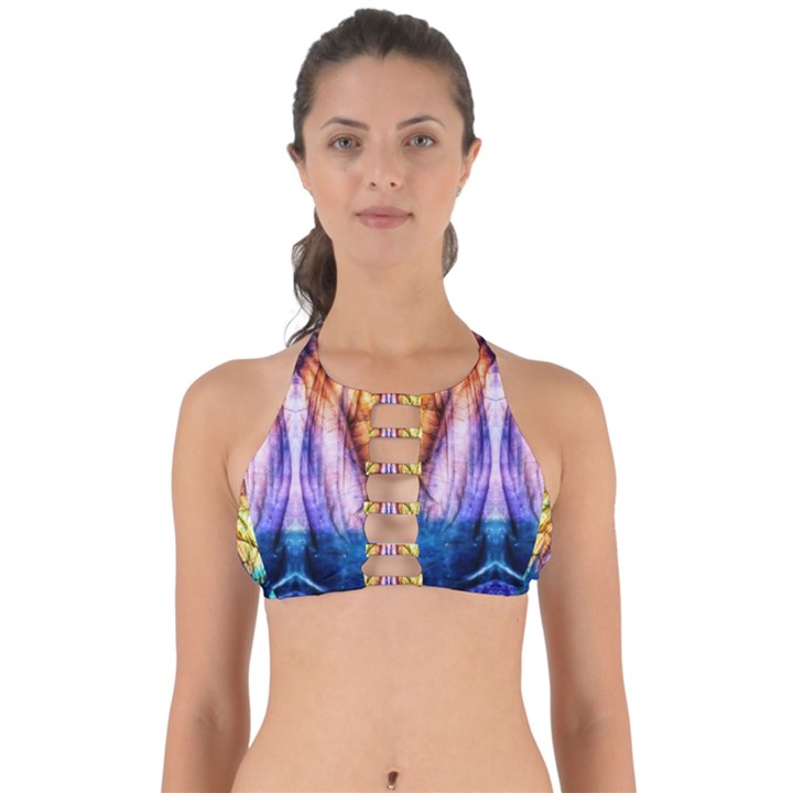 Abstract Pattern Color Colorful Perfectly Cut Out Bikini Top