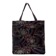 Geometry Mathematics Fractals 3d Grocery Tote Bag by Wegoenart