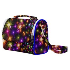 Star Colorful Christmas Abstract Satchel Shoulder Bag by Wegoenart