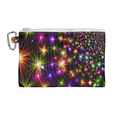 Star Colorful Christmas Abstract Canvas Cosmetic Bag (large) by Wegoenart