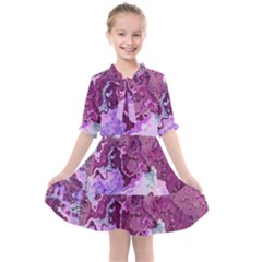 Abstract Texture Background Kids  All Frills Chiffon Dress by Wegoenart