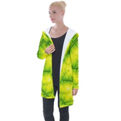 Photosynthesis Leaf Green Structure Longline Hooded Cardigan