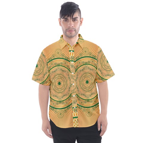 Mandalas Flower Mandalas Flowers Men s Short Sleeve Shirt by Wegoenart