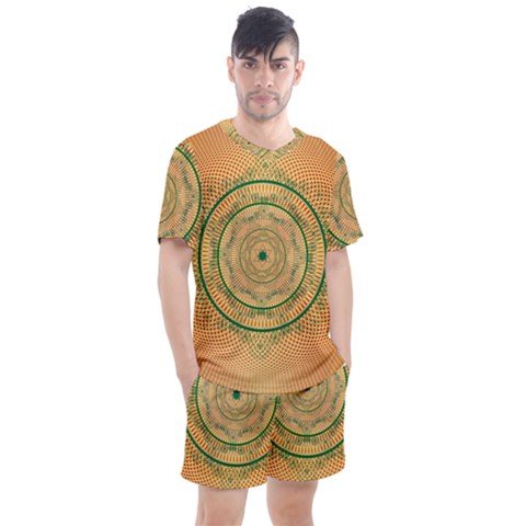 Mandalas Flower Mandalas Flowers Men s Mesh Tee And Shorts Set by Wegoenart