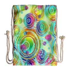 Wallpaper Pattern Colorful Color Drawstring Bag (large) by Wegoenart