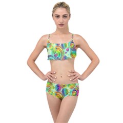 Wallpaper Pattern Colorful Color Layered Top Bikini Set