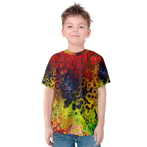 Color Abstract Colorful Art Kids  Cotton Tee by Wegoenart