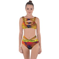Color Abstract Colorful Art Bandaged Up Bikini Set 