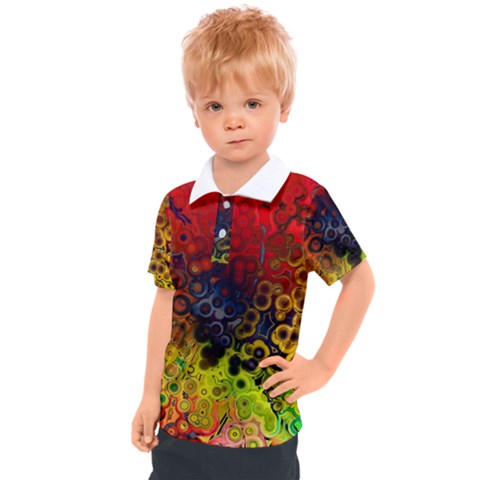 Color Abstract Colorful Art Kids  Polo Tee by Wegoenart