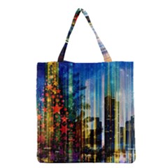 Skyline Frankfurt Christmas Star Grocery Tote Bag