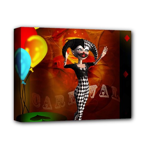 Cute Little Harlequin Deluxe Canvas 14  X 11  (stretched)