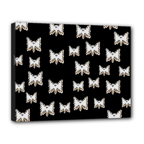 Bats In The Night Ornate Canvas 14  X 11  (stretched) by pepitasart