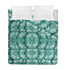 Sea And Florals In Deep Love Duvet Cover Double Side (full/ Double Size) by pepitasart