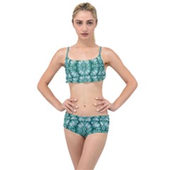 Sea And Florals In Deep Love Layered Top Bikini Set