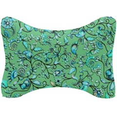 Green Flowers Seat Head Rest Cushion