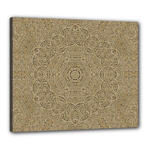 Wood In The Forest And Stars Mandala Canvas 24  X 20  (stretched) by pepitasart