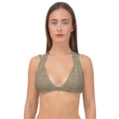 Wood In The Forest And Stars Mandala Double Strap Halter Bikini Top