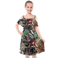 Drone View 1 1 Kids  Cut Out Shoulders Chiffon Dress by bestdesignintheworld