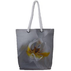 Orchidée Blanche Fleur Full Print Rope Handle Tote (small)