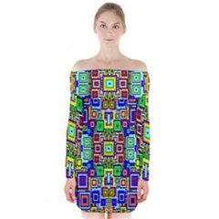 Ab 95 Long Sleeve Off Shoulder Dress by ArtworkByPatrick