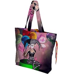 Cute Little Harlequin Drawstring Tote Bag by FantasyWorld7