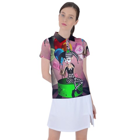 Cute Little Harlequin Women s Polo Tee by FantasyWorld7